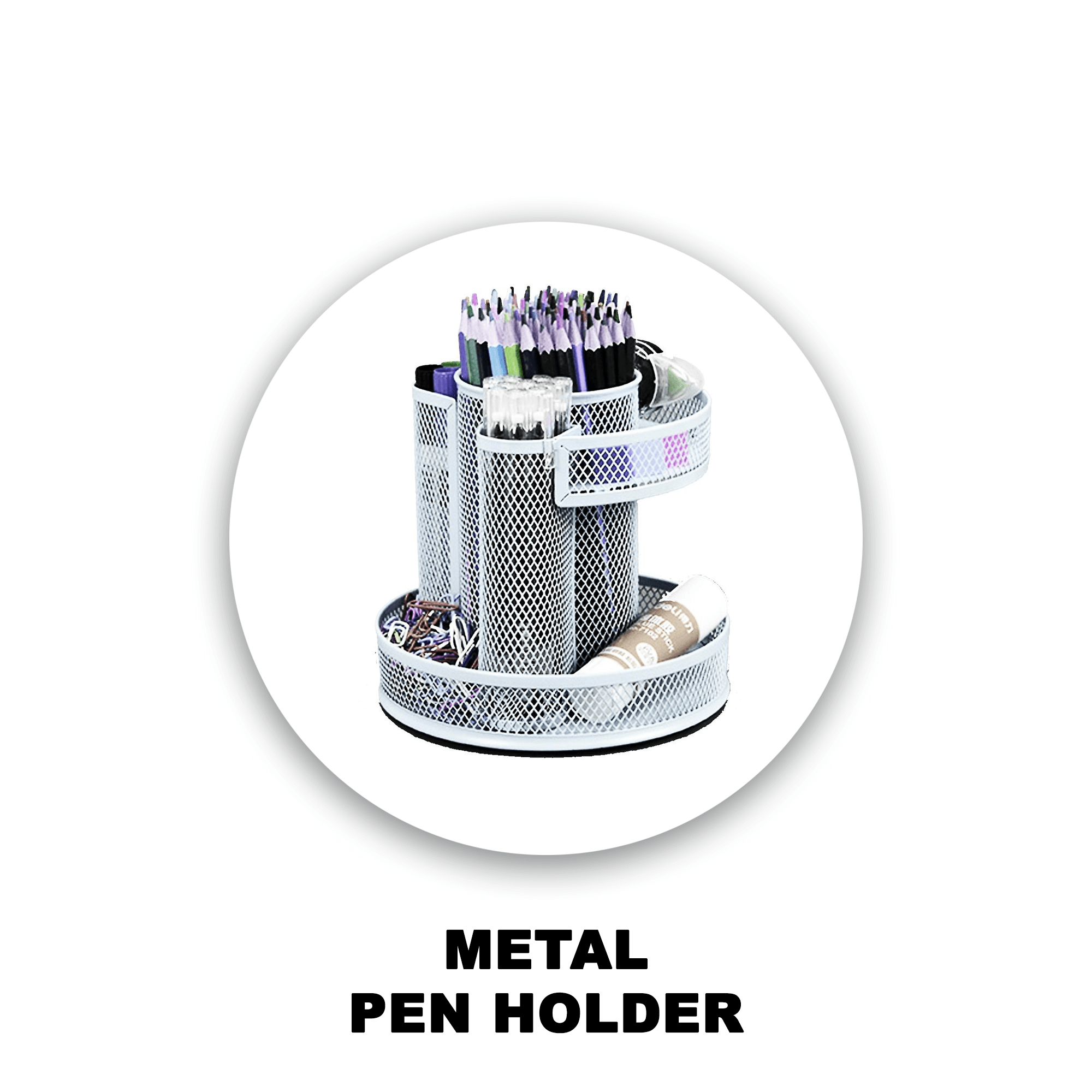 Metal Pen Holder – Office Needs